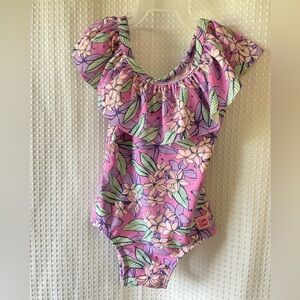 Ruffle Butts Purple Floral Swimsuit size 2T